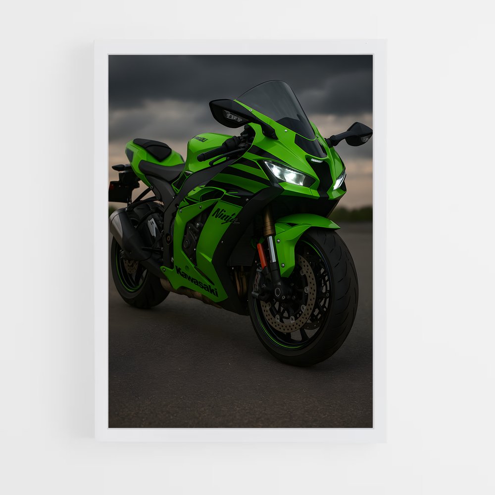 Poster élégant Ninja zx-r (vue 3)